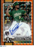 Eduarniel Nunez 2026 Topps Chrome Auto Autograph RC Orange 13/25 Athletics