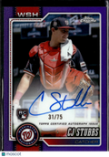 CJ Stubbs 2026 Topps Chrome Auto Autograph RC 31/75 Washington Nationals