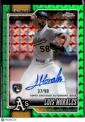 Luis Morales 2026 Topps Chrome Auto Autograph RC Green 37/99 Oakland Athletics