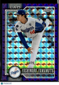 Yoshinobu Yamamoto 2026 Topps Chrome Purple Geometric Refractor /75 Dodgers