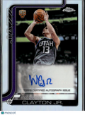 Walter Clayton Jr. 2025 Topps Chrome Update Auto Autograph RC Utah Jazz
