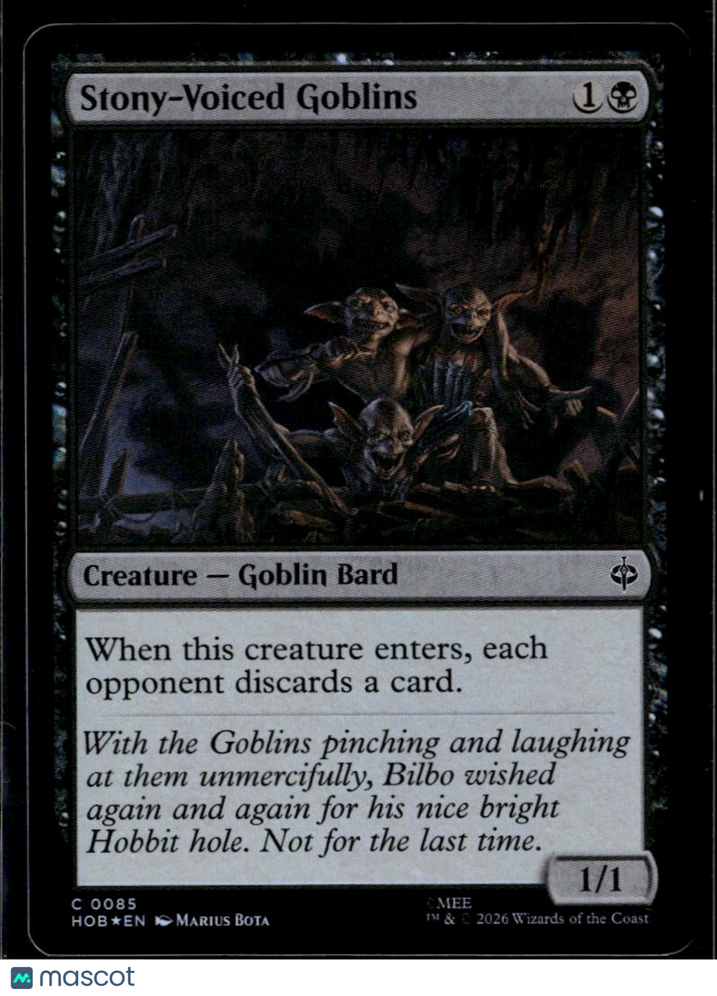 Stony-Voiced Goblins The Lord of the Rings: The Hobbit, Magic the Gathering