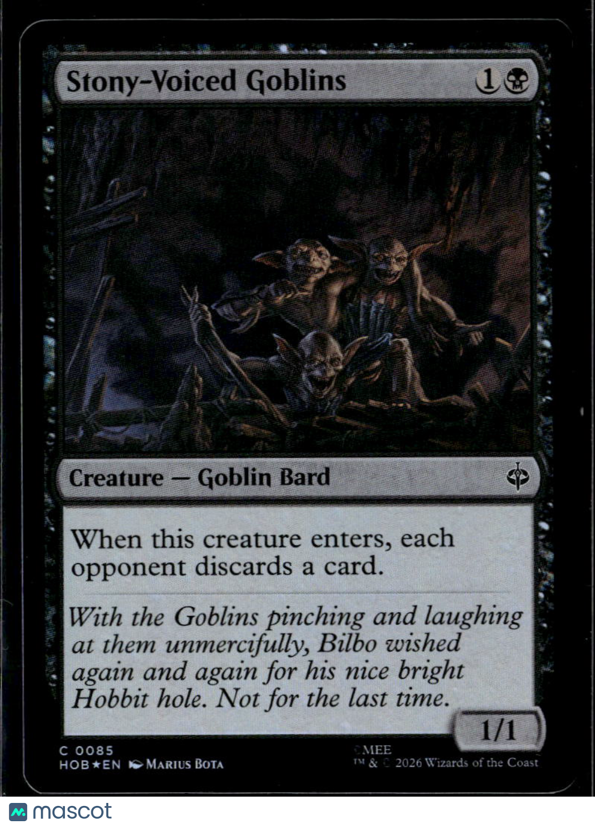 Stony-Voiced Goblins The Lord of the Rings: The Hobbit, Magic the Gathering