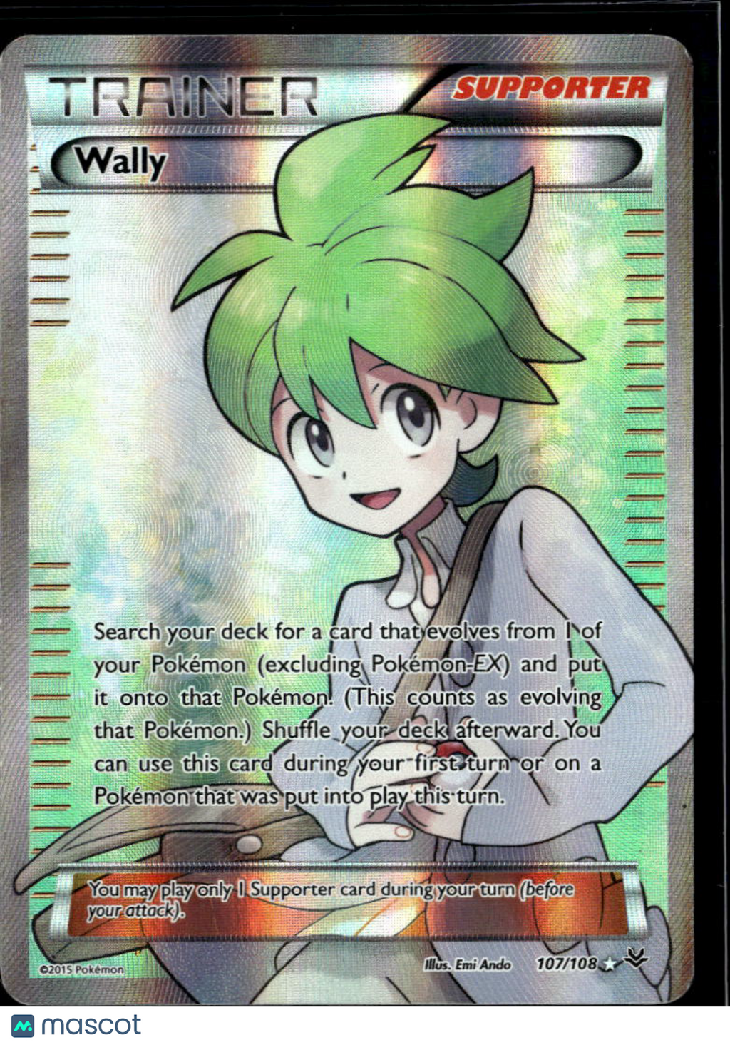 Wally 2015 Roaring Skies Holo Ultra Rare FA #107/108