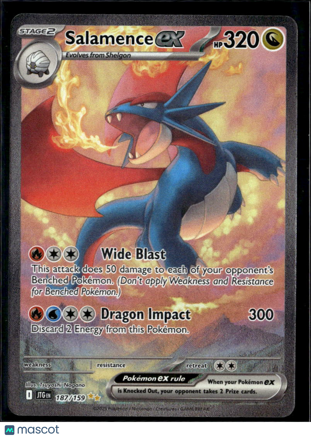 Salamence EX 2025 Journey Together Holo Secret Rare SAR #187/159