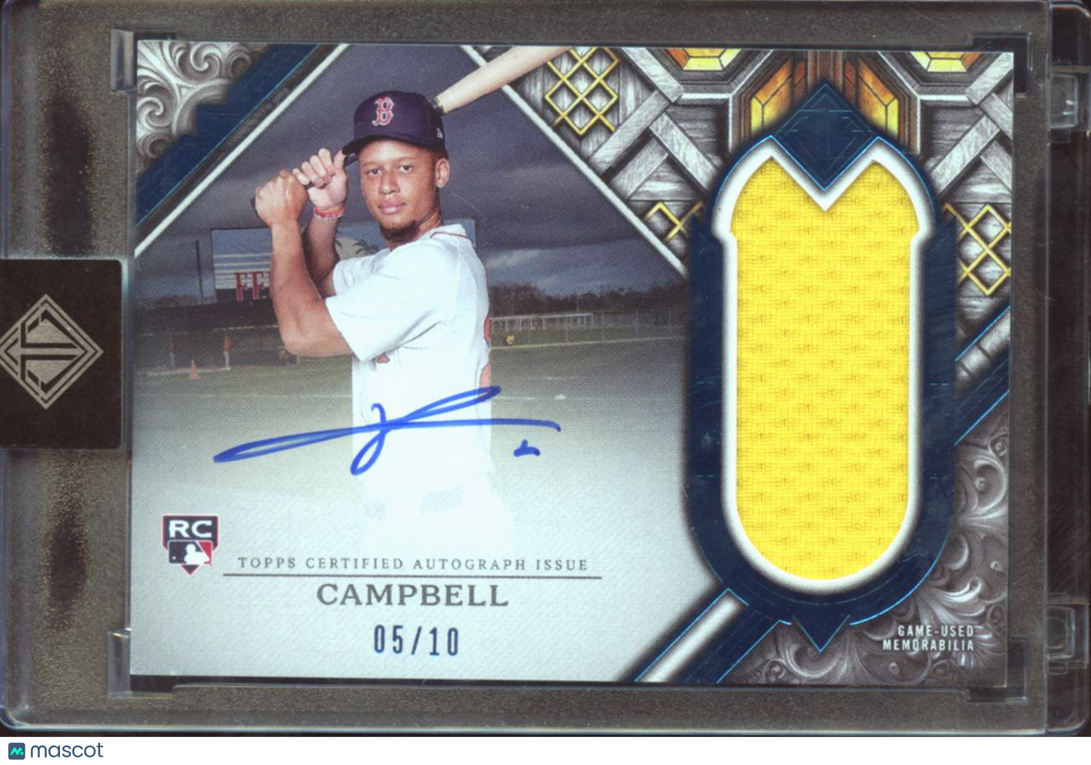 Kristian Campbell 2025 Topps Transcendent Auto Autograph Patch 5/10 Red Sox