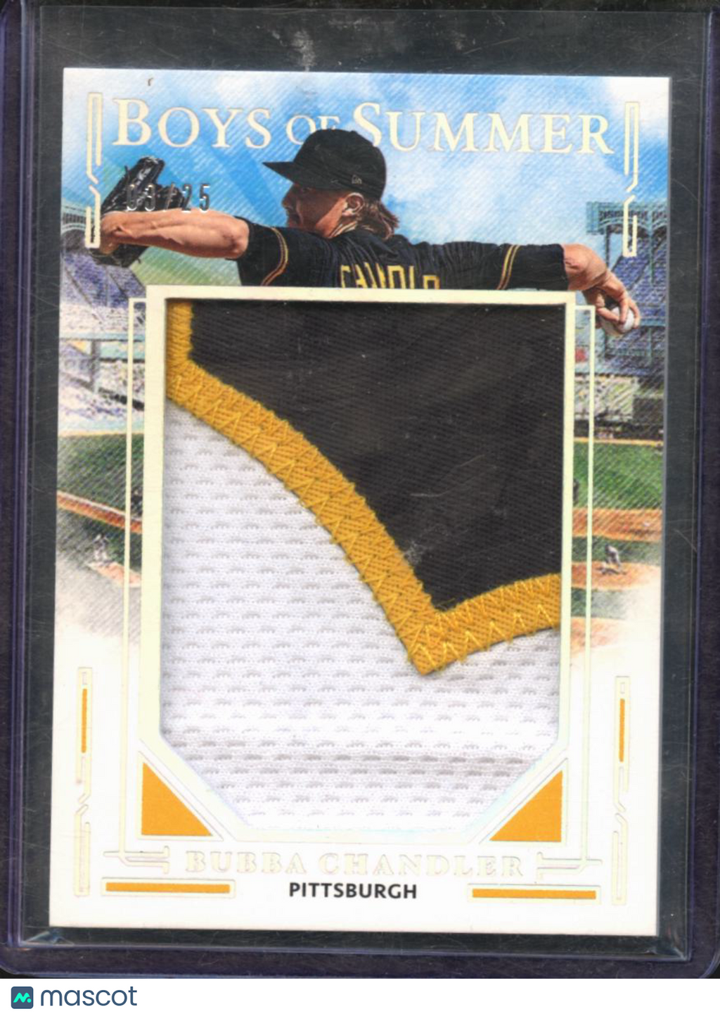 Bubba Chandler 2025 Panini Boys of Summer Jersey Patch /25 Pittsburgh Pirates