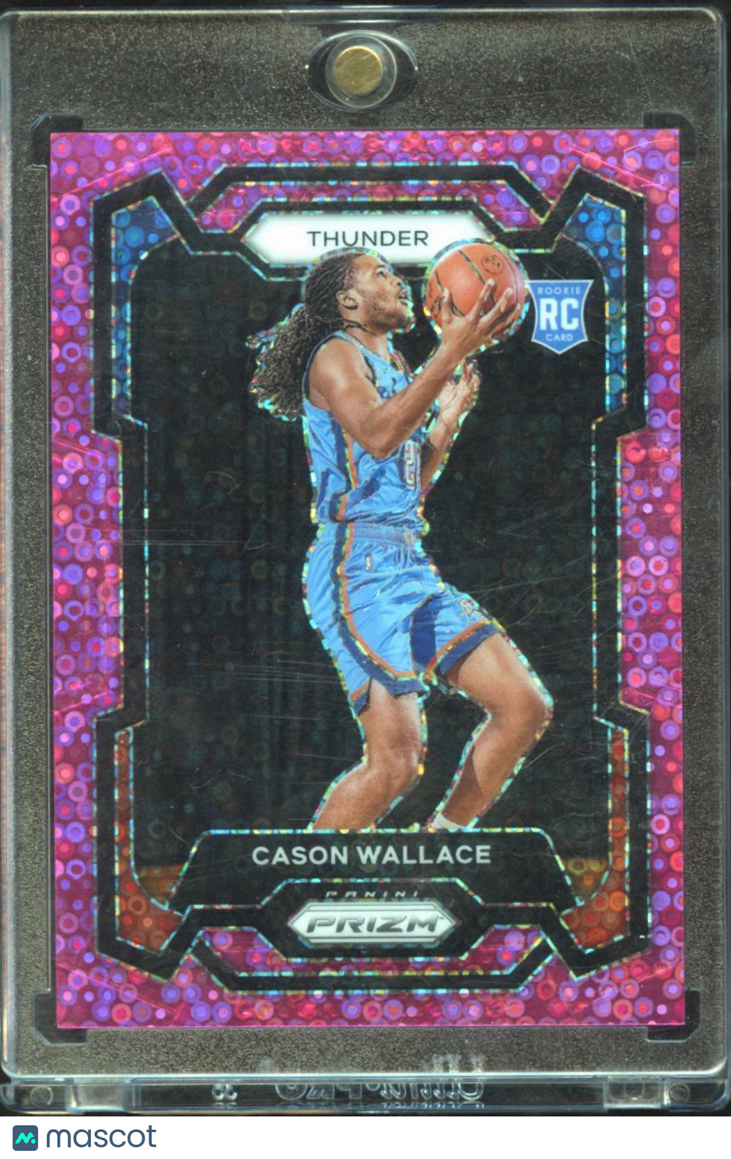 Cason Wallace 2023-24 Prizm Pink Disco Prizm Rookie RC 10/50 OKC Thunder