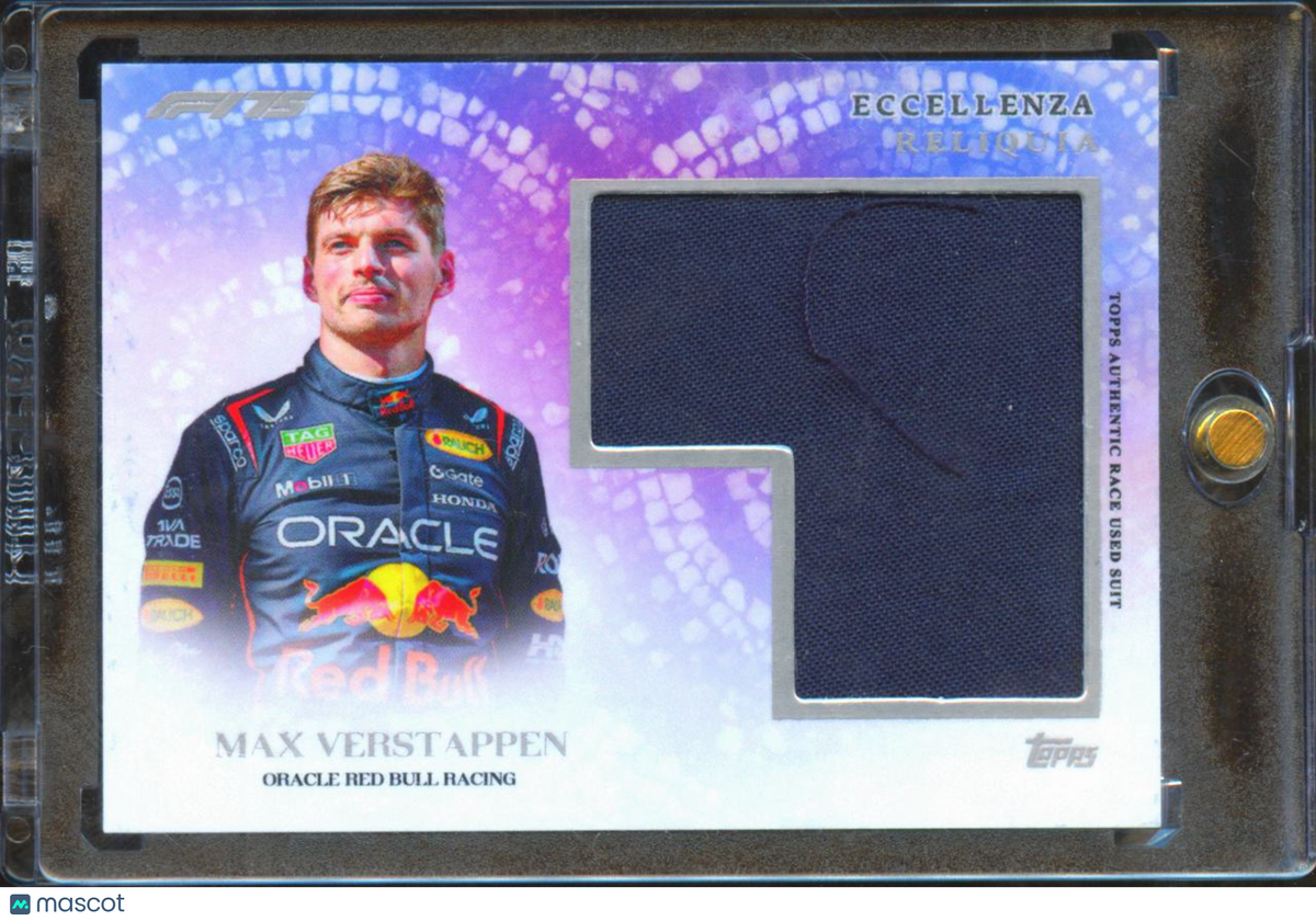 Max Verstappen 2025 Topps F1 Eccellenza Race Used Suit Patch Red Bull Racing