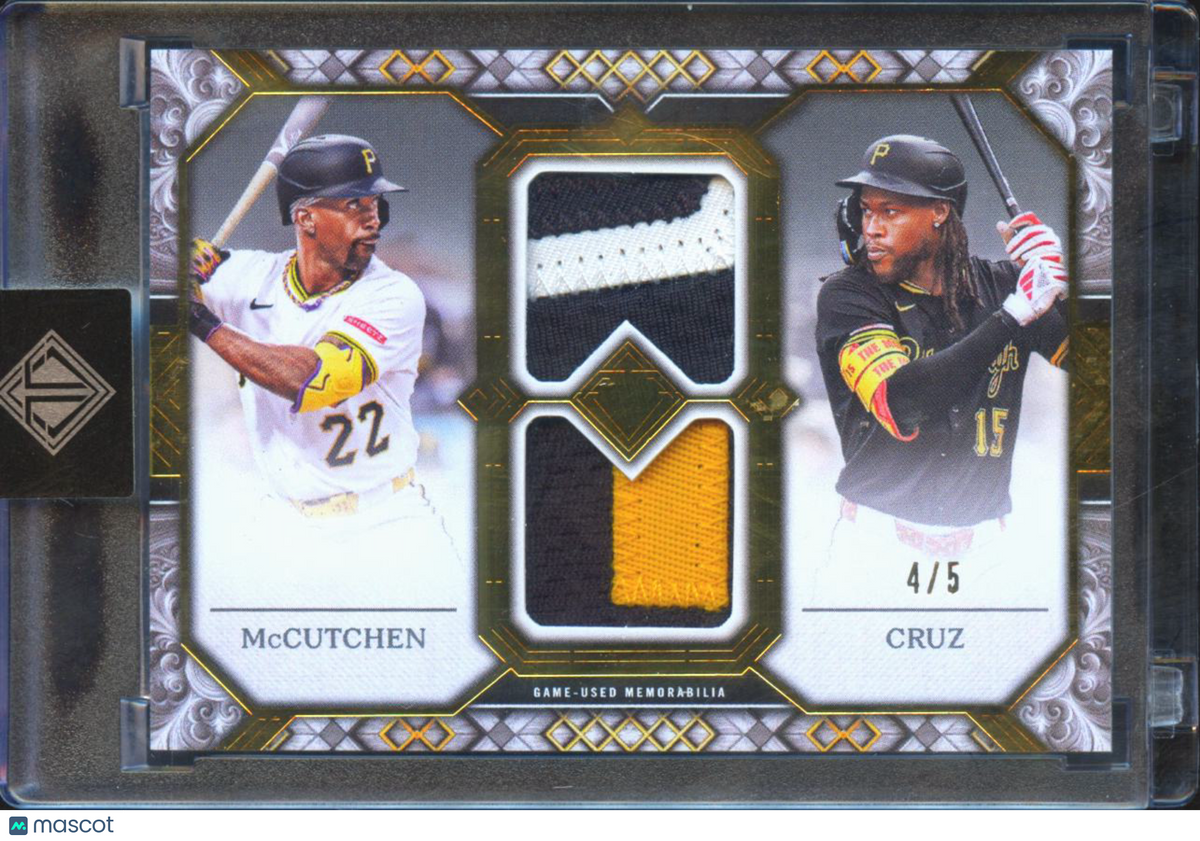 Oneil Cruz / Andrew McCutchen 2025 Topps Transcendent Game Worn Patch /5 Pirates