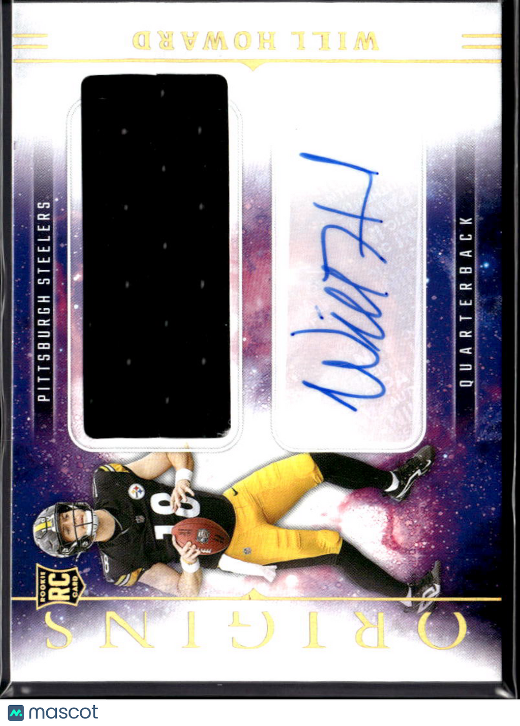 Will Howard 2025 Origins Auto Autograph Patch Rookie RC Pittsburgh Steelers