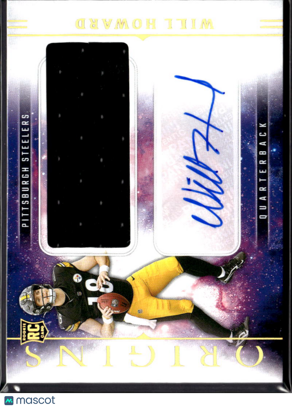Will Howard 2025 Origins Auto Autograph Patch Rookie RC Pittsburgh Steelers