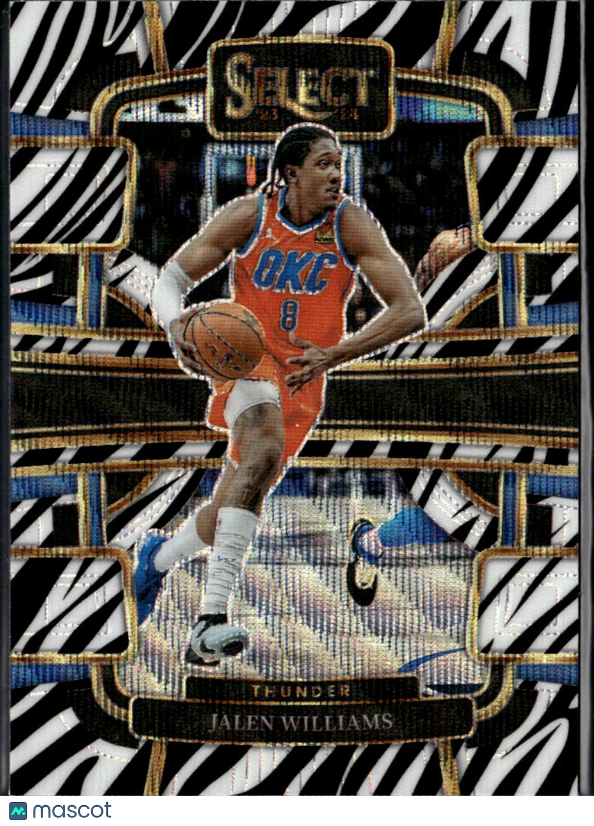 Jalen Williams 2023-24 Select Zebra Prizm SSP Oklahoma City Thunder
