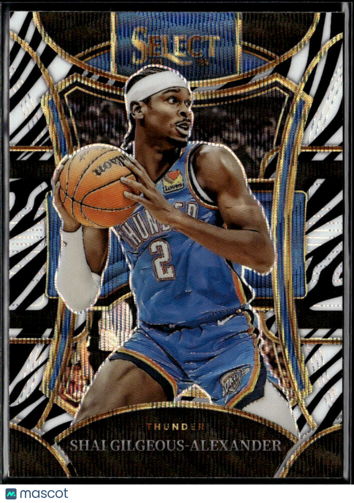Shai Gilgeous-Alexander 2023-24 Select Mezzanine Zebra Prizm SSP OKC Thunder