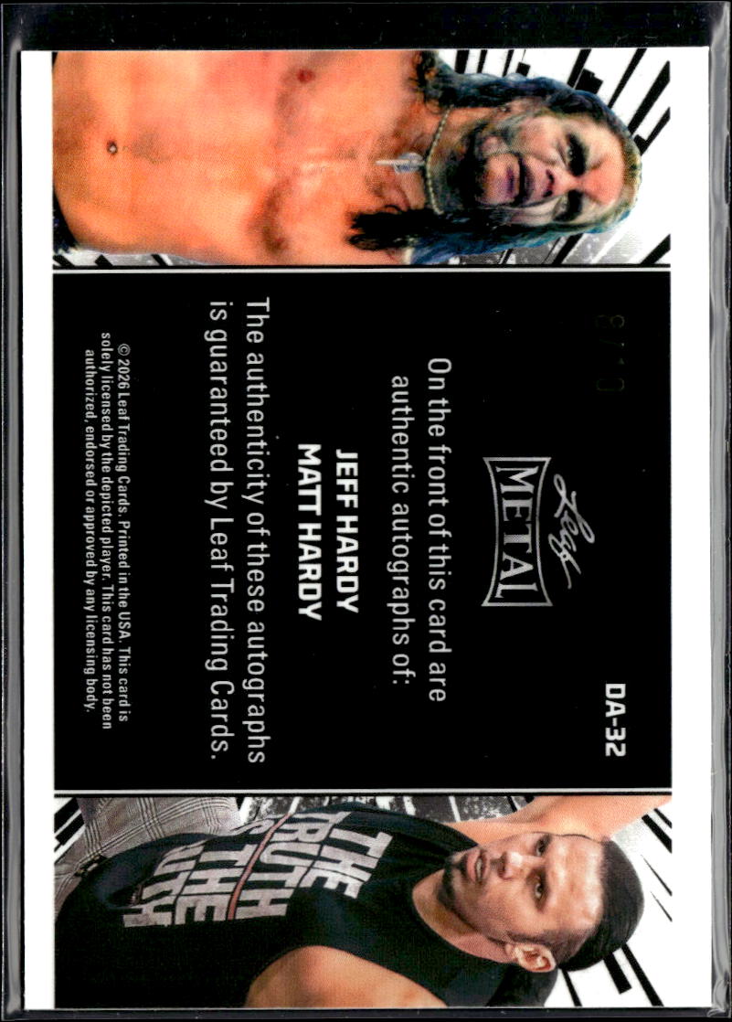 Jeff Hardy / Matt Hardy 2026 Leaf Metal WWE Dual Auto Autograph 8/10