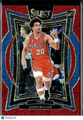 Jared McCain 2024-25 Select RC Red Mojo Prizm Rookie 9/20 Philadelphia 76ers