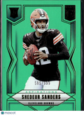 Shedeur Sanders 2025 Elite Green Aspirations Rookie RC 585/999 Cleveland Browns