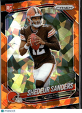 Shedeur Sanders 2025 Prizm Orange Ice Prizm Rookie RC #302 Cleveland Browns