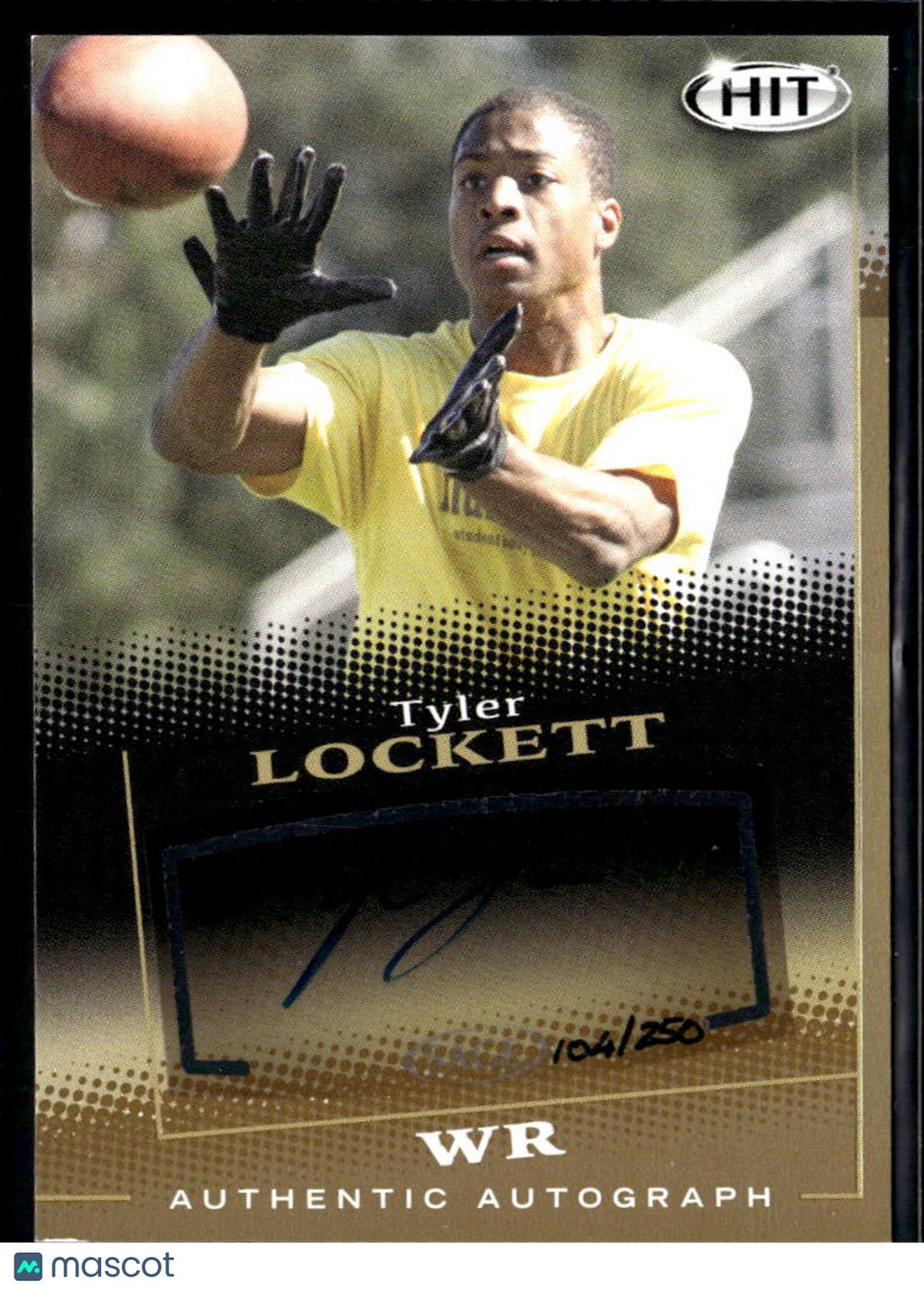 Tyler Lockett 2015 SAGE HIT Auto Autograph GOLD RC 104250 Seattle Seahawks