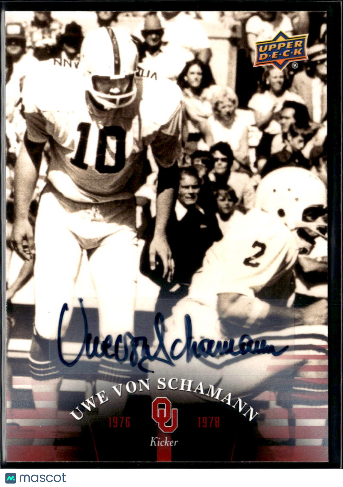 Uwe Von Schamann 2011 Upper Deck Auto Autograph Oklahoma Sooners