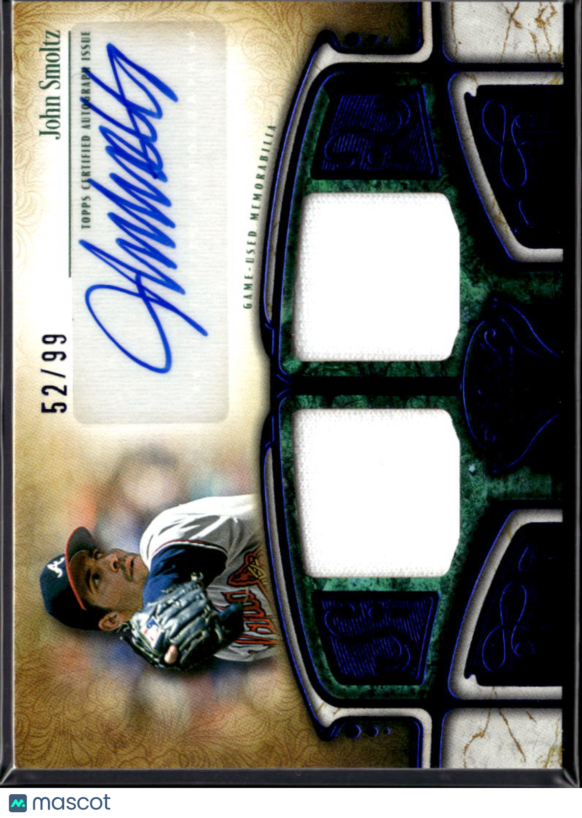 John Smoltz 2026 Topps Tier One Auto Autograph Patch 52/99 Atlanta Braves