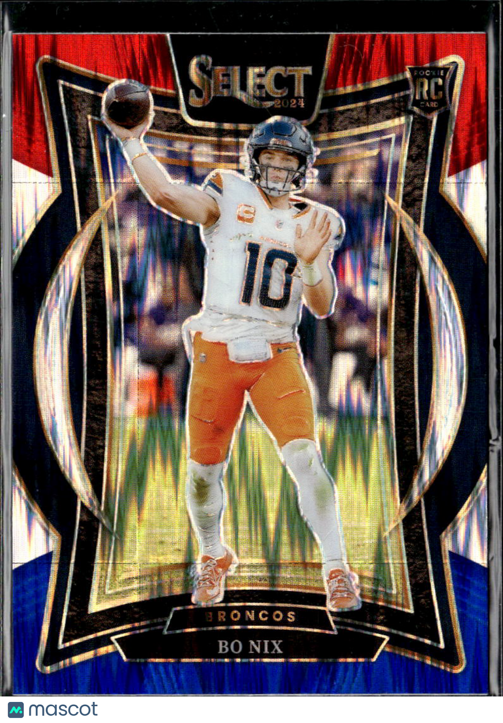 Bo Nix 2024 Select Concourse Red White Blue Rookie RC Denver Broncos