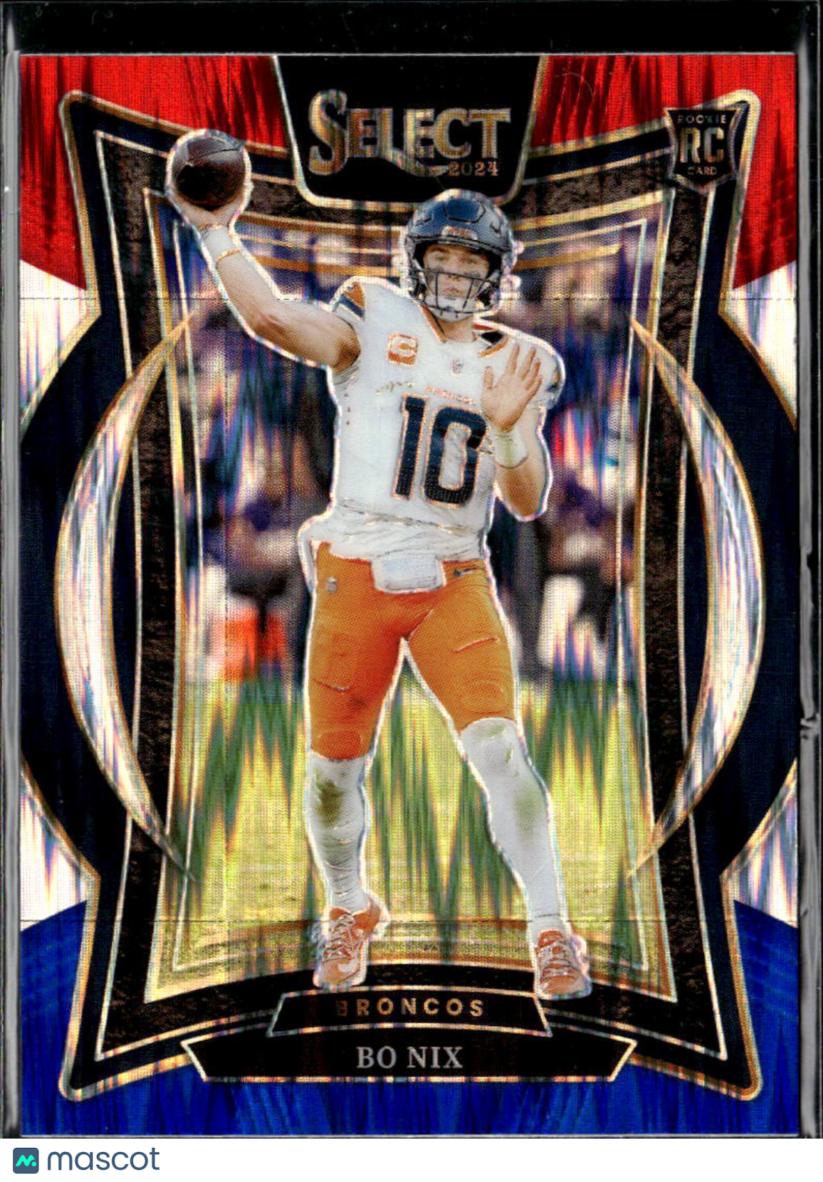 Bo Nix 2024 Select Concourse Red White Blue Rookie RC Denver Broncos