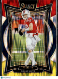 Drake Maye 2024 Select Red White Yellow Shock Rookie RC New England Patriots
