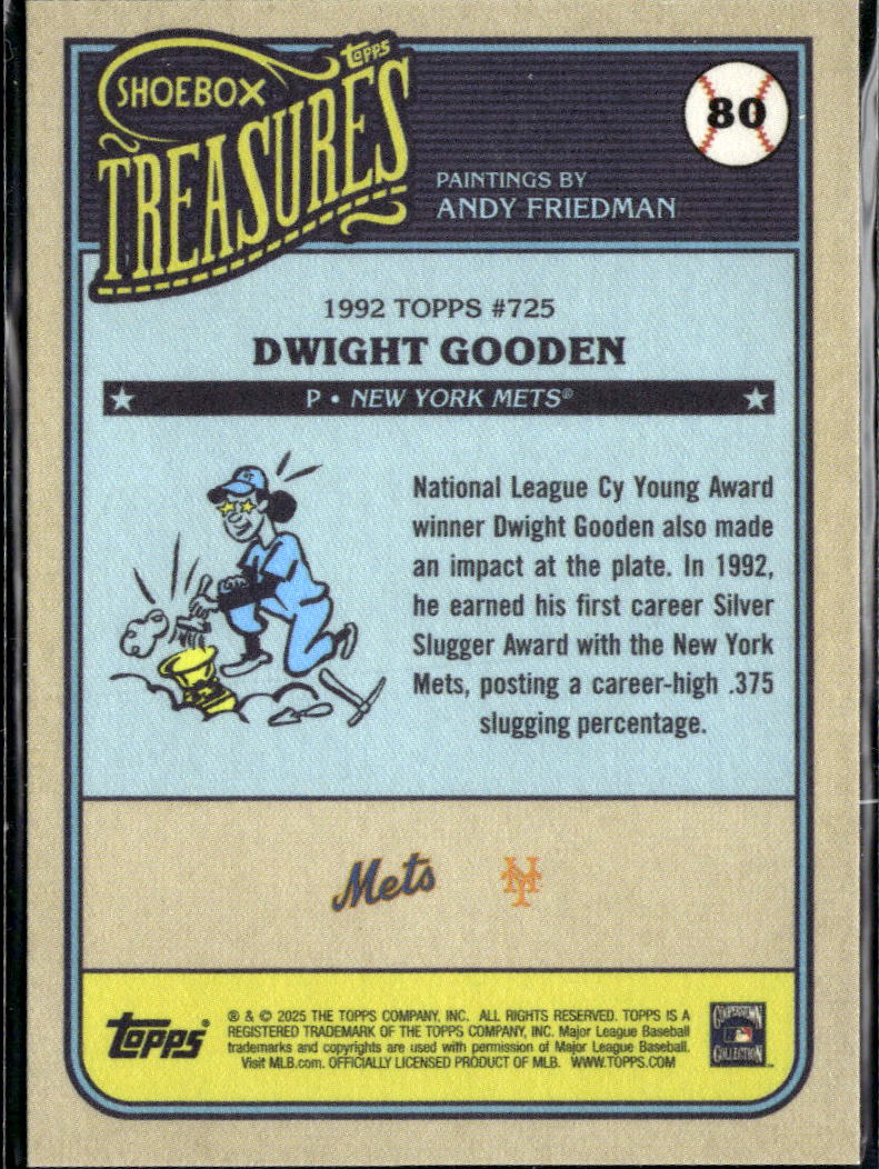 Dwight Gooden 2025 Topps Shoebox Treasures New York Mets