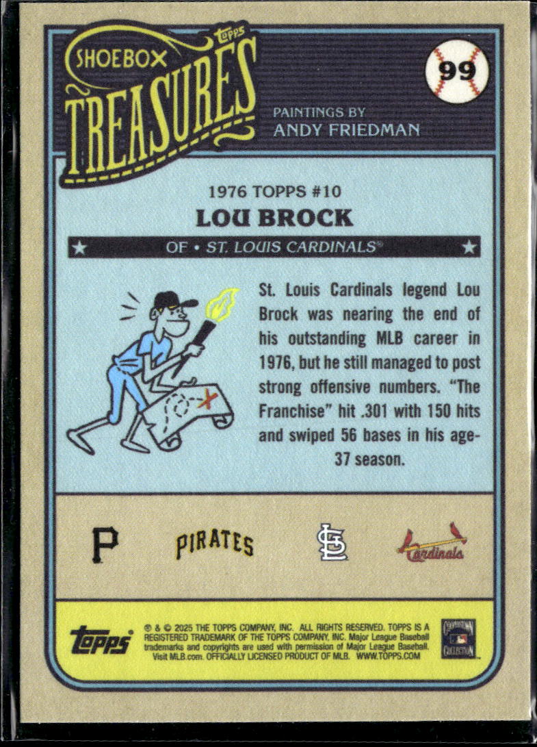 Lou Brock 2025 Topps Shoebox Treasures St. Louis Cardinals