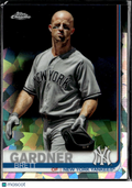 Brett Gardner 2019 Topps Chrome Sapphire Refractor New York Yankees