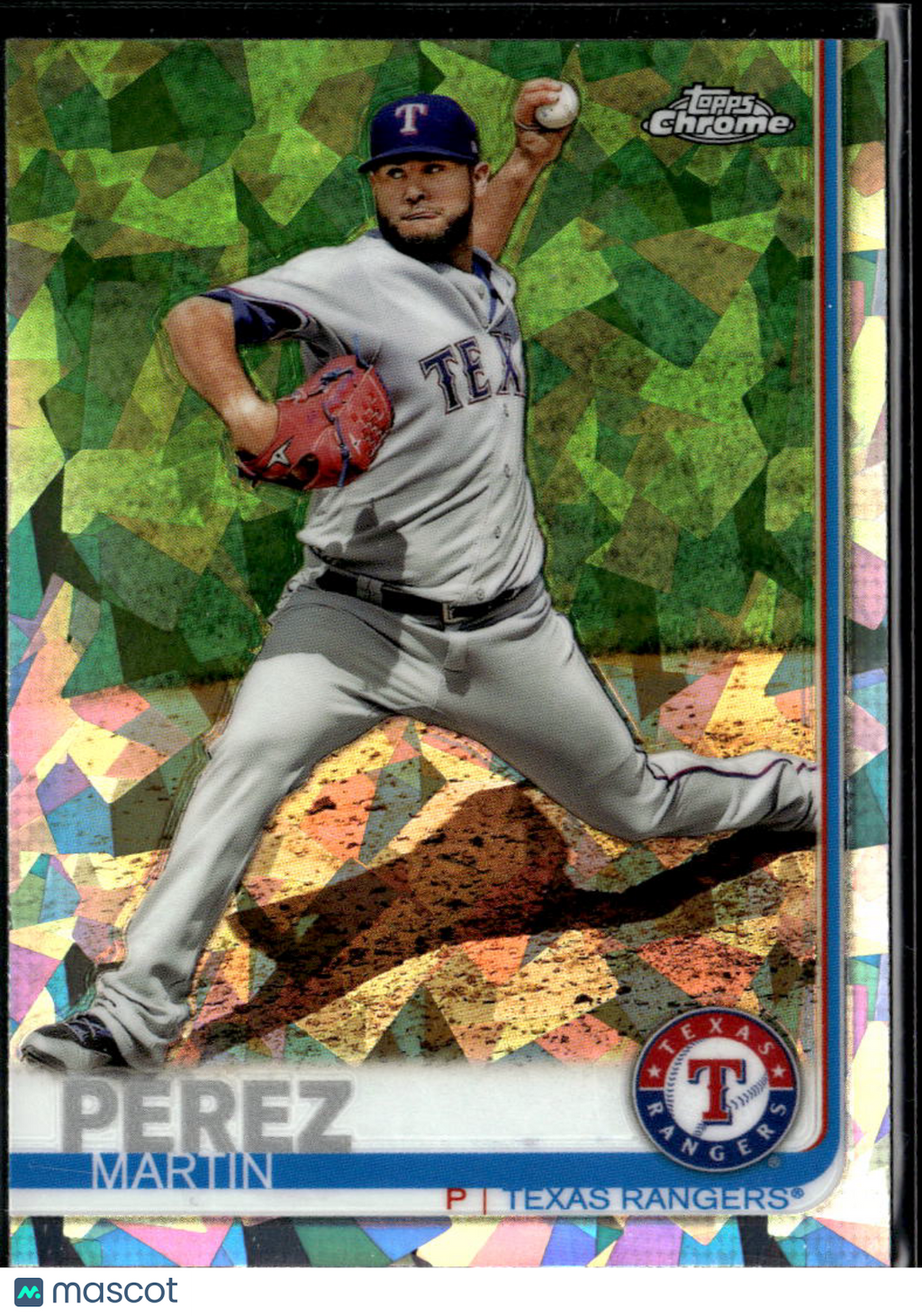 Martin Perez 2019 Topps Chrome Sapphire Refractor Texas Rangers