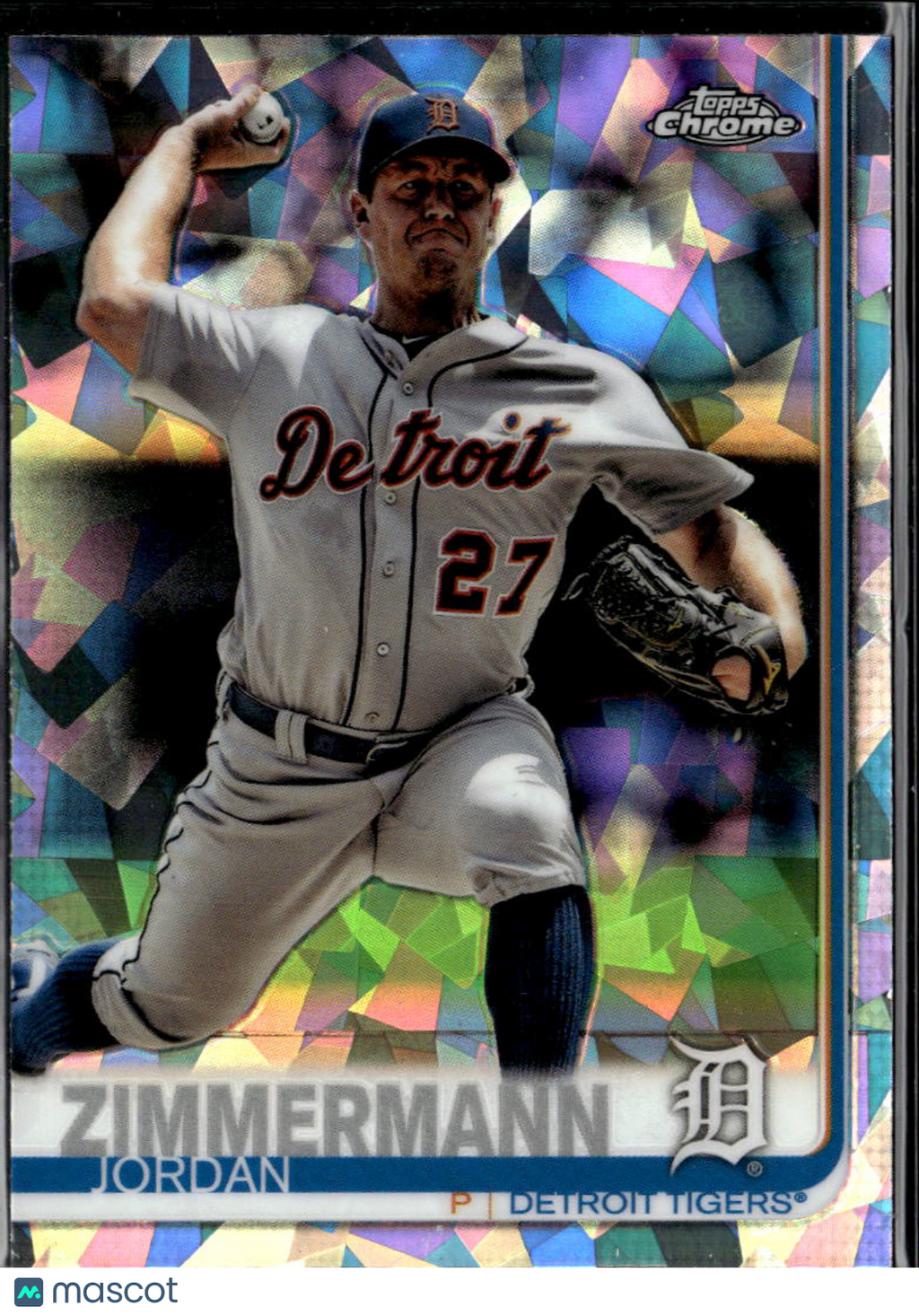 Jordan Zimmermann 2019 Topps Chrome Sapphire Refractor Detroit Tigers