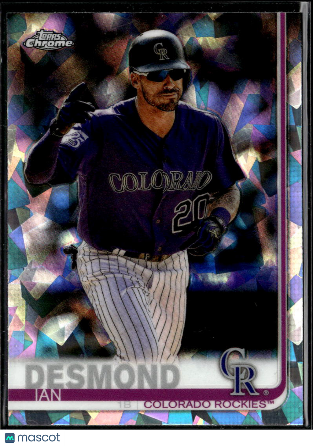 Ian Desmond 2019 Topps Chrome Sapphire Refractor Colorado Rockies