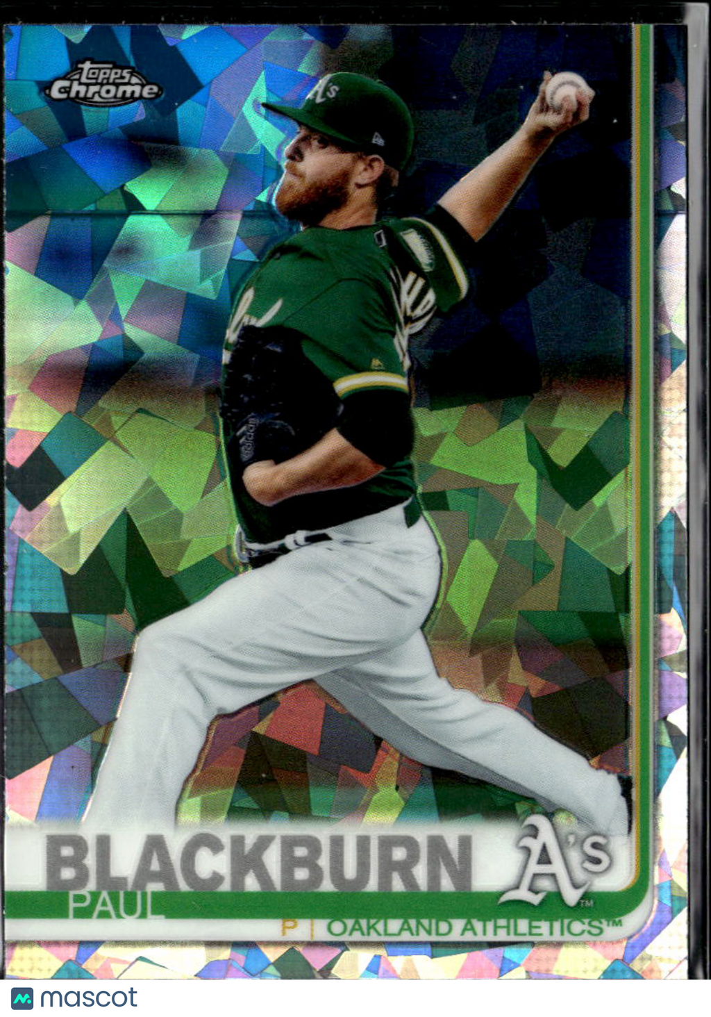 Paul Blackburn 2019 Topps Chrome Sapphire Refractor Oakland Athletics