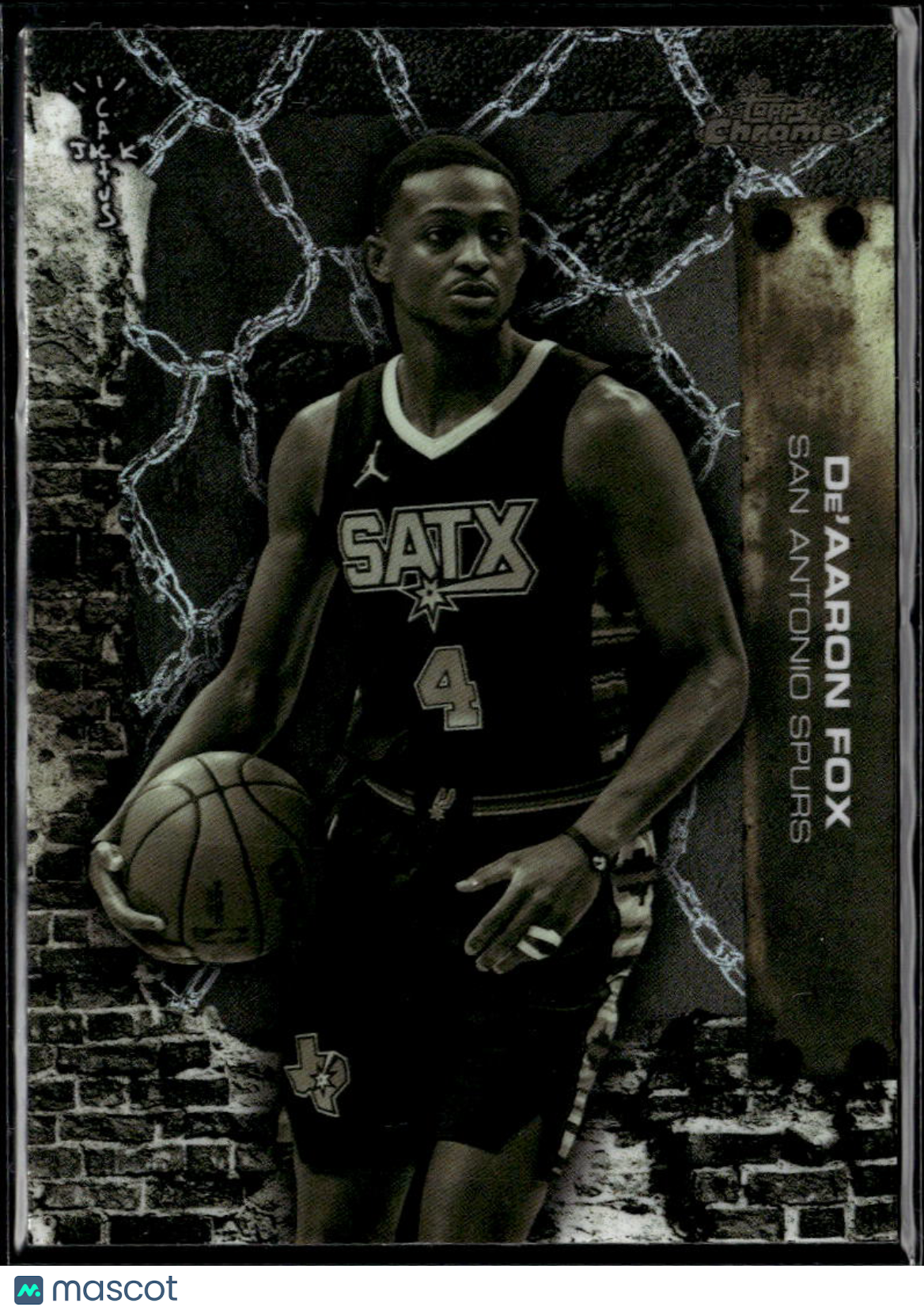De'Aaron Fox 2026 Topps Chrome Cactus Jack REFRACTOR San Antonio Spurs