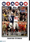 David Tyree 2008 Topps Football The Catch New York Giants