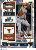 Jared Spencer 2025 Contenders College Ticket 1/199 Texas Longhorns