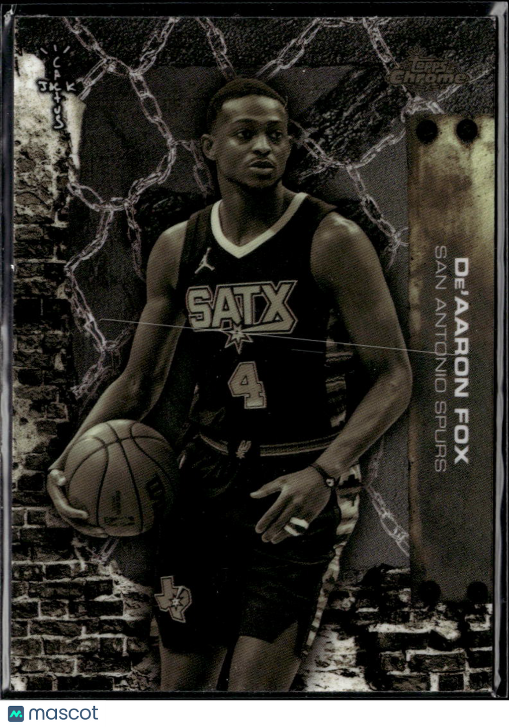 De'Aaron Fox 2026 Topps Chrome Cactus Jack Refractor San Antonio Spurs