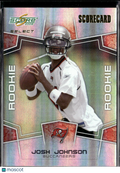 Josh Johnson 2008 Score Select Scorecard RC 69/100 Tampa Bay Buccaneers