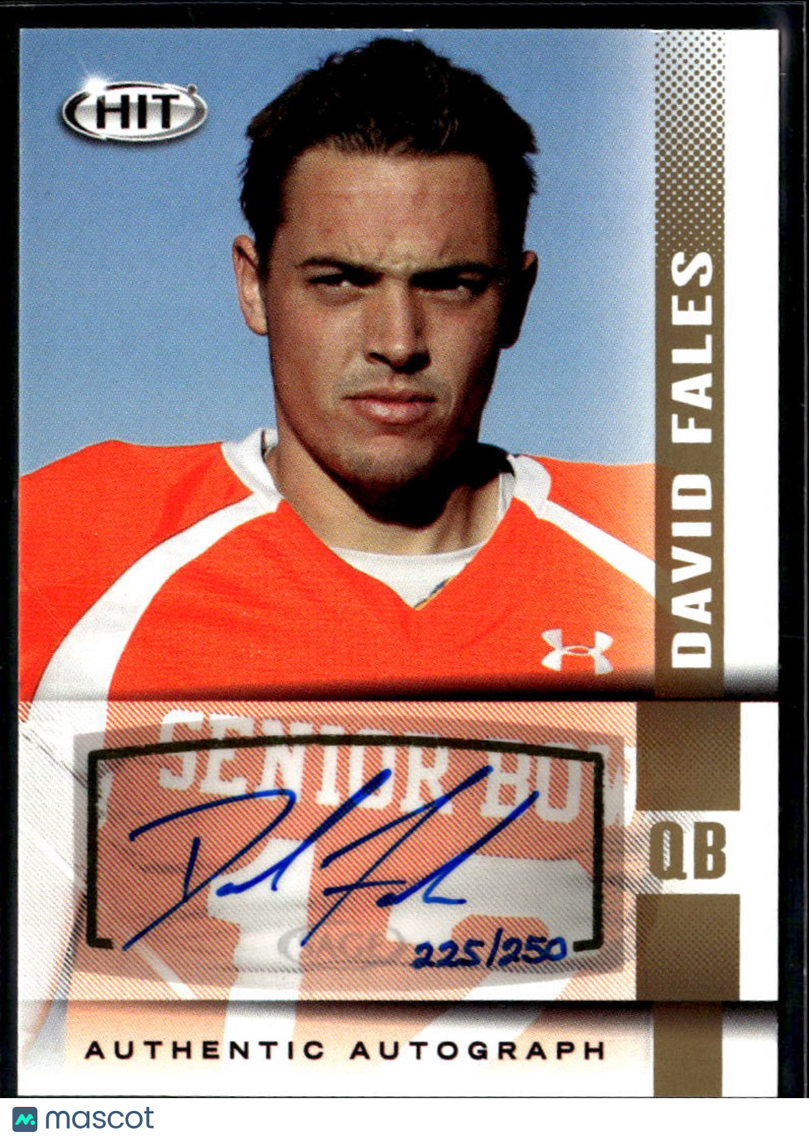 David Fales 2014 SAGE HIT Auto Autograph /250 San Jose State Spartans