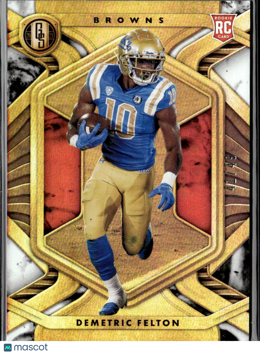 Demetric Felton 2021 Panini Gold Standard RC Rookie /49 Cleveland Browns