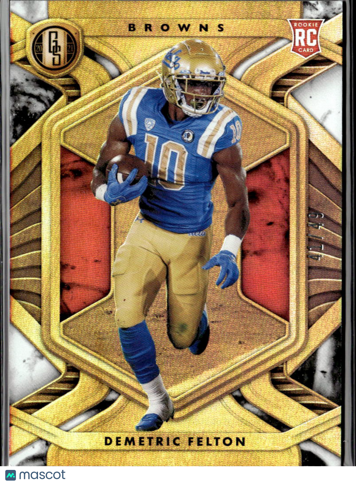 Demetric Felton 2021 Panini Gold Standard RC Rookie /49 Cleveland Browns