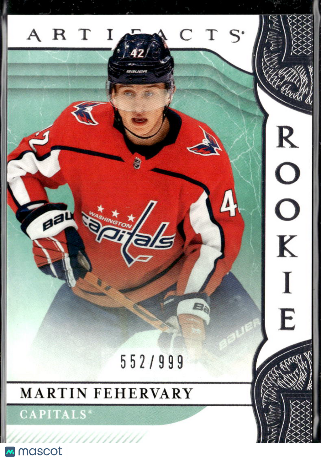Martin Fehervary 2019 Upper Deck Artifacts RC 552/999 Washington Capitals