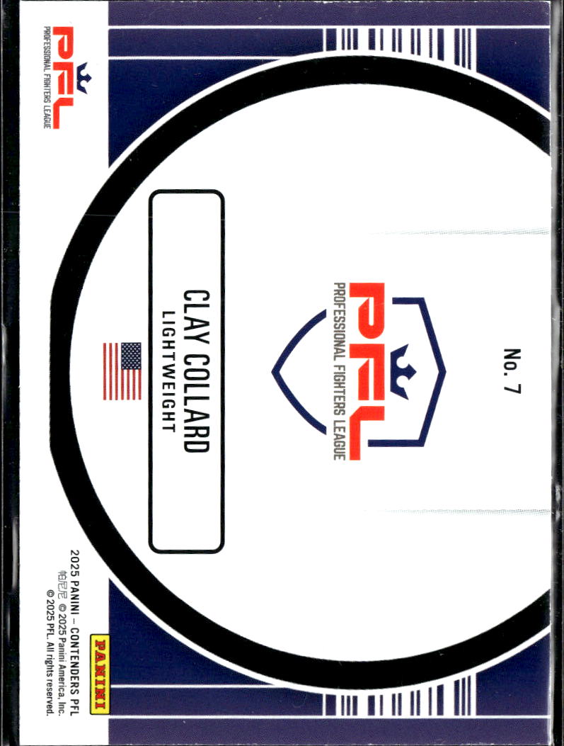 Clay Collard 2025 Panini Contenders PFL For The Win 18/99