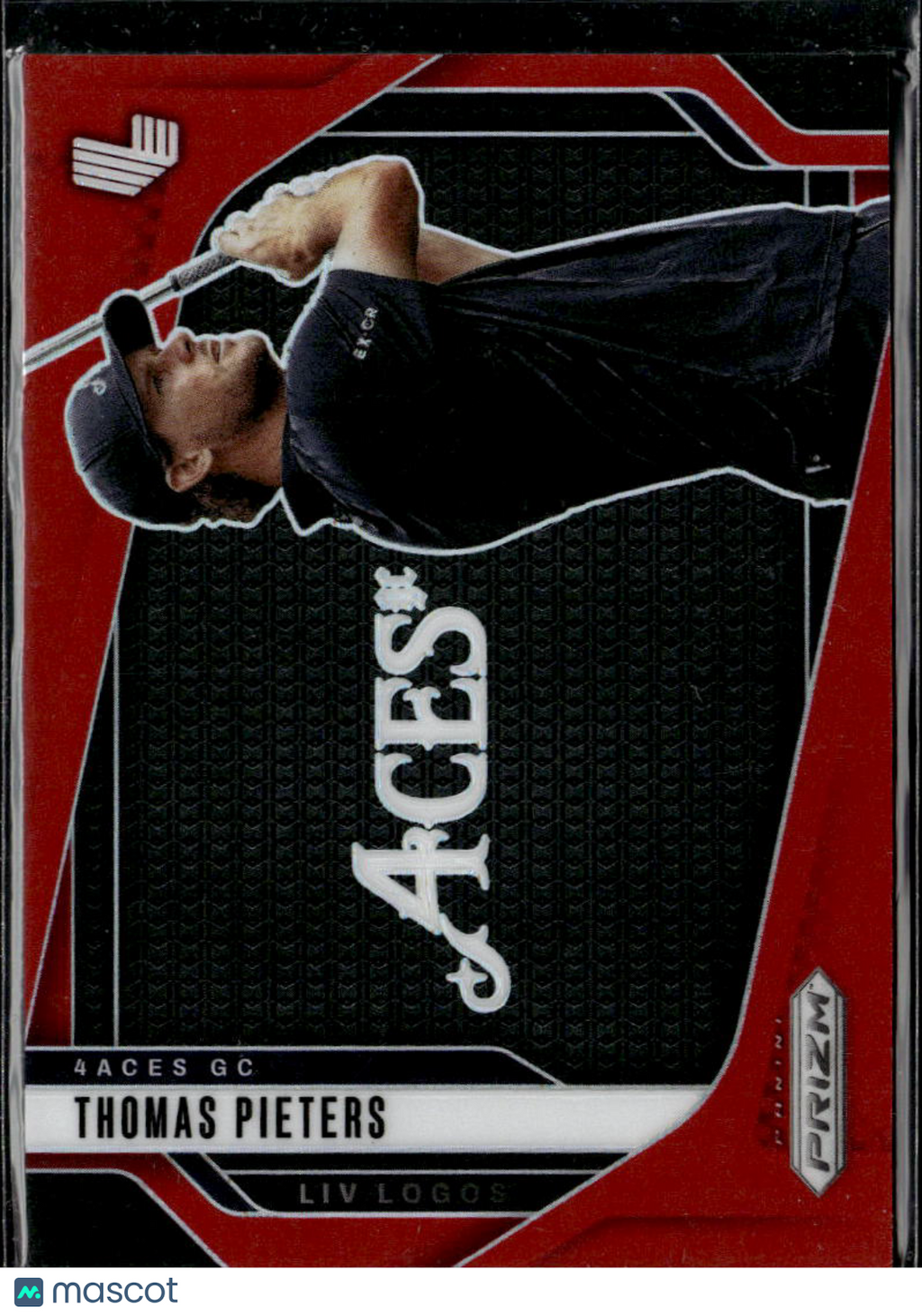 Thomas Pieters 2025 Panini Prizm LIV Golf Red 17/125 4 Aces GC