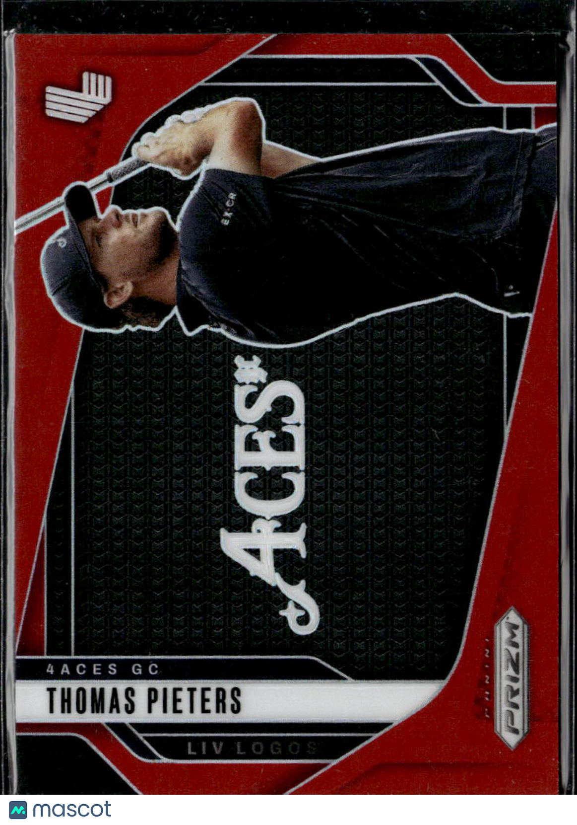 Thomas Pieters 2025 Panini Prizm LIV Golf Red 17/125 4 Aces GC