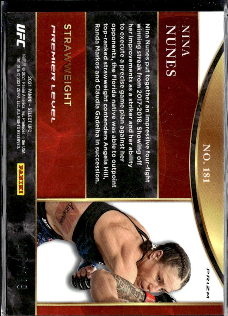 Nina Nunes 2021 Panini Select UFC Red Disco Prizm 117/119