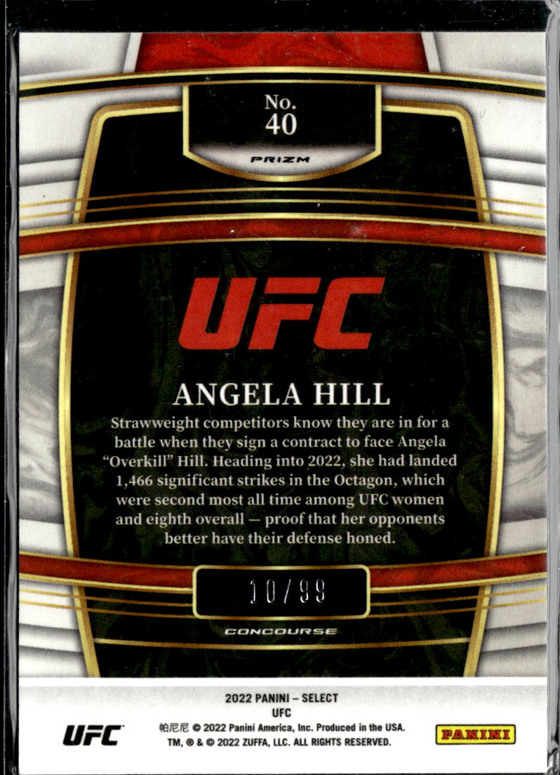 Angela Hill 2022 Panini Select UFC Concourse Red 10/99