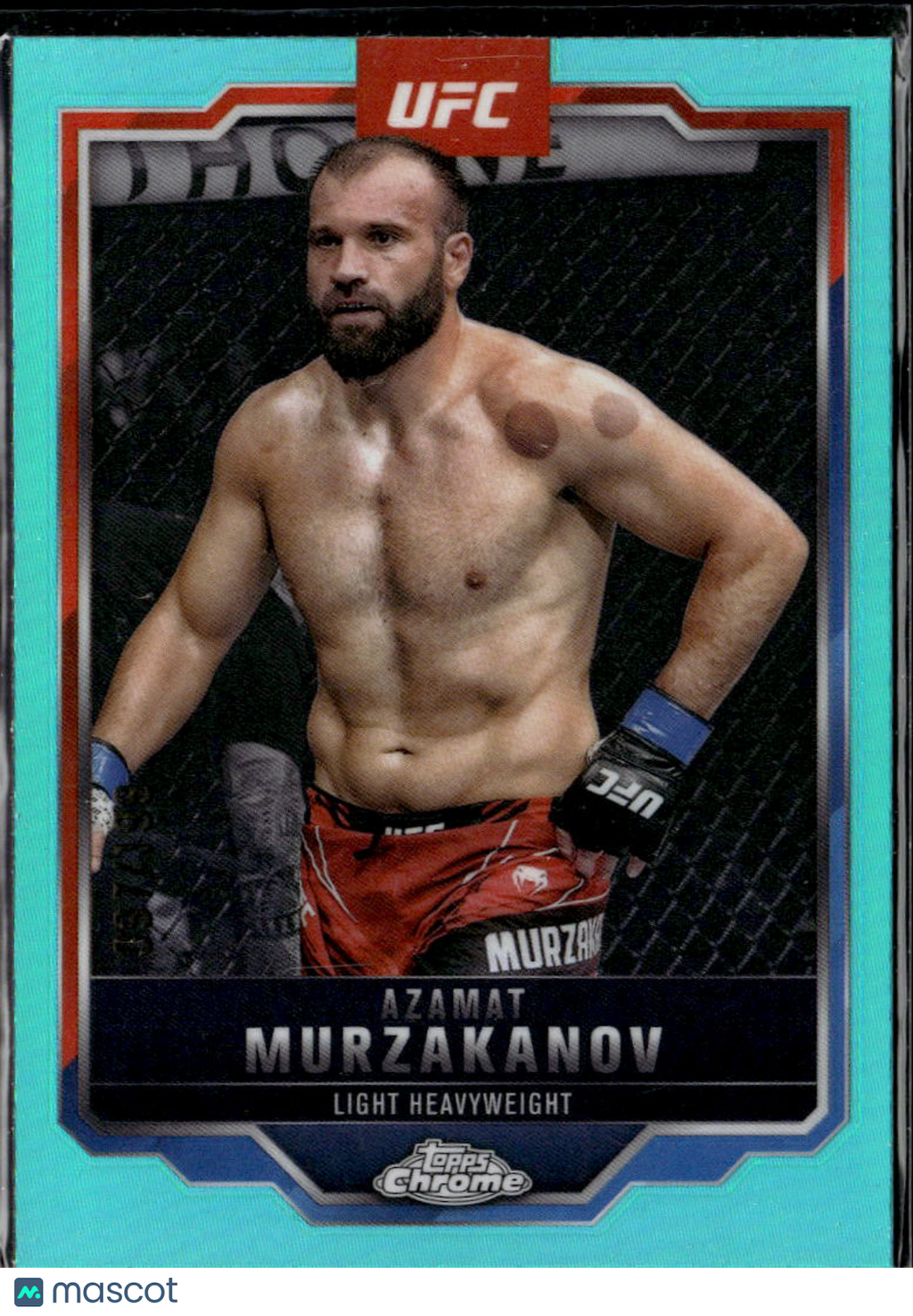 Azamat Murzakanov 2025 Topps Chrome UFC Aqua Refractor 97/199